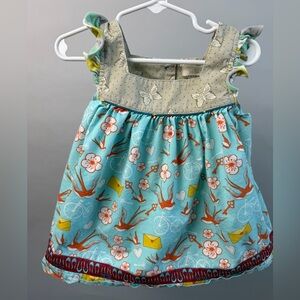Matilda Jane 2T Girls Floral Bird Print Tank Top